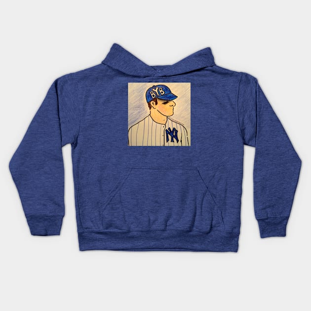 Robert Casey Illustration- Bleeding Yankee Blue Kids Hoodie by Bleeding Yankee Blue